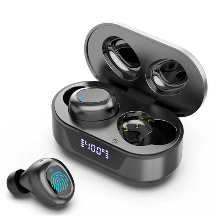 Fones de ouvido sem fio intra-auriculares com microfone integrado para home office