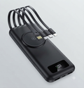 Banco de energia sem fio com grande capacidade de 200.000 MAh, carregamento rápido Apple Android universal cabo integrado fonte de alimentação móvel